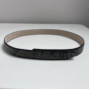 Terry Stack Italian Leather Hook & Loop Belt Womens Size Large NO‎ BUCKLE